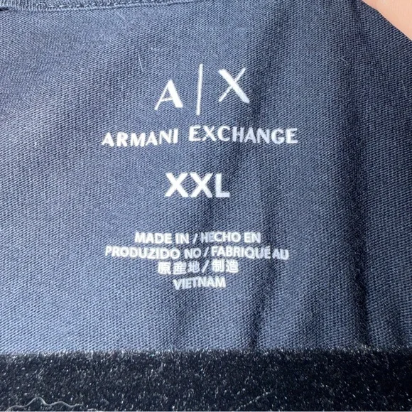 Armani Exchange Black Tee with Red Graphic - Picture 3 of 3